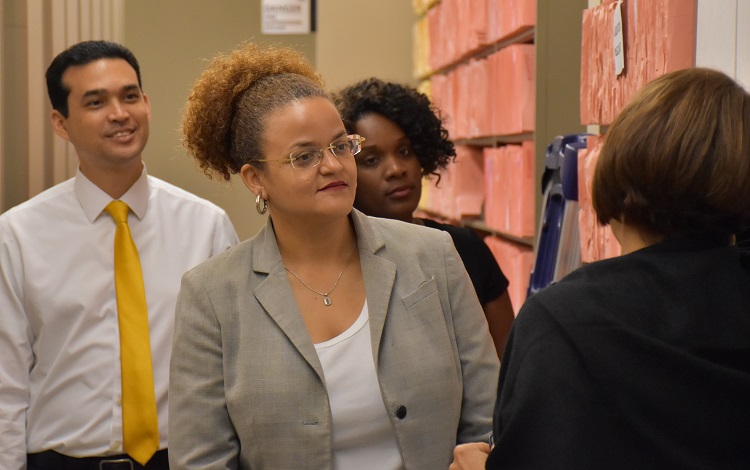 Minister Rivers tours General Registry