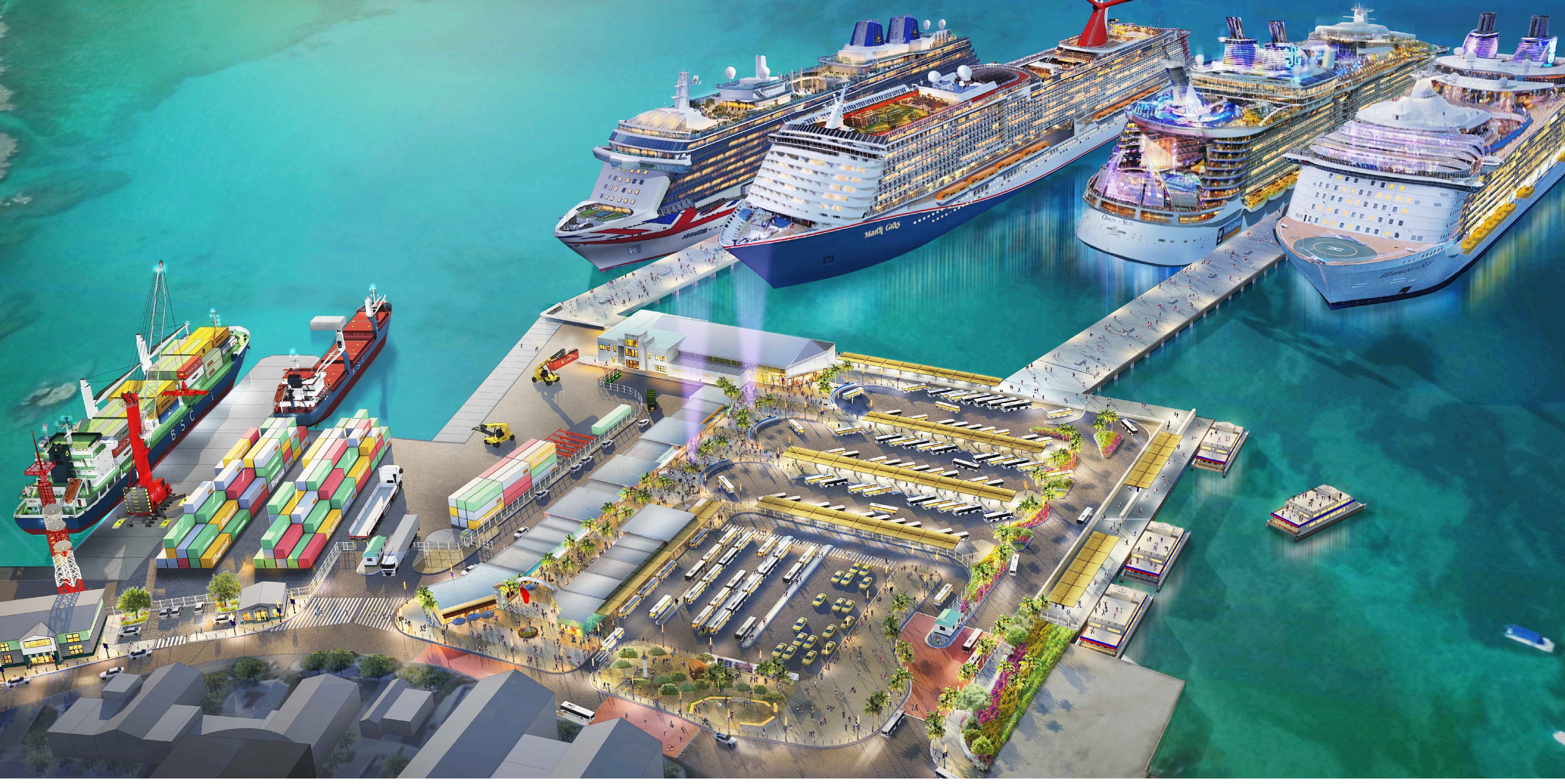 Proposed CBF with ships at berth