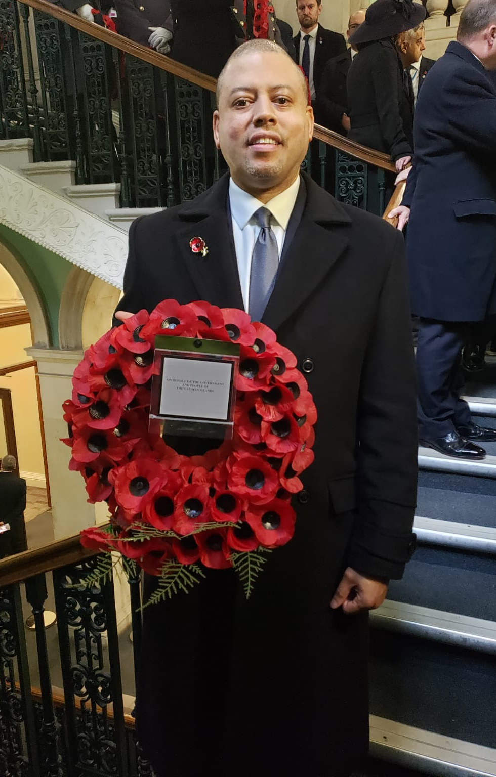 Andre Ebanks with CI wreath