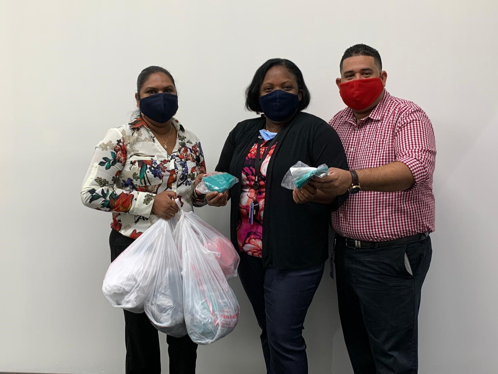 NAU social committee members donating reusable masks